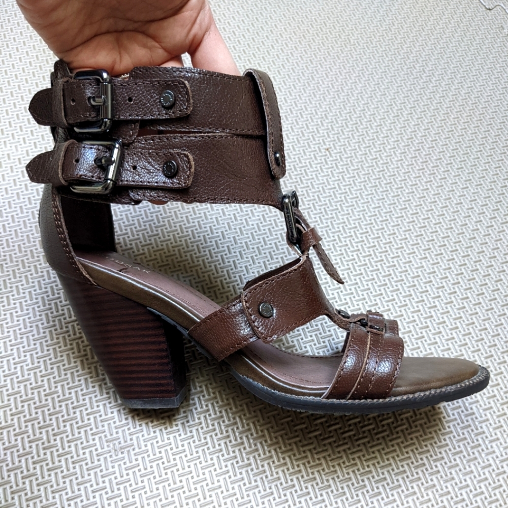 Brown Strappy Heeled Sandals